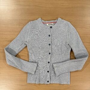 Boden Gray Button-Front Cotton Cardigan